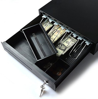 Security Store 7 Compartments Metal Portable(Black)