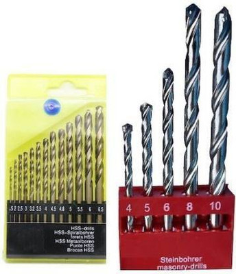 Sauran Combo of 2 pack drill bits Machinery and HSS 13pc