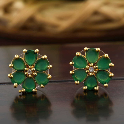 CHOPDA BUSSINESS HUB EARRING ROUND Diamond Alloy Stud Earring