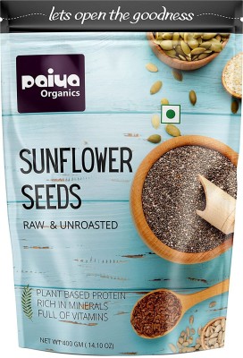 paiya organics Sunflower Seeds 400gm for Eating & Weight Loss, Naturally Organic Superfood Raw & Unroasted Pumpkin Seeds(0.4 g)