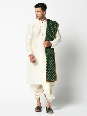 DEYANN Men Kurta Dhoti Pant Dupatta Set