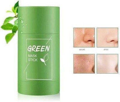 HUDA CRUSH Green Tea Purifying Clay Stick Mask Oil Control ,Portable Cleansing Mask Mud Apply Mask (40 ml)(20 g)