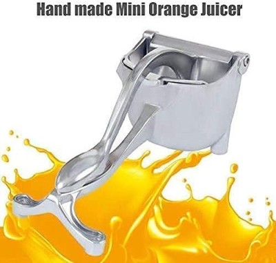 VibeX Steel Multi-Purpose Metal Manual Orange & Lemon Squeezer Hand Juicer(Silver)