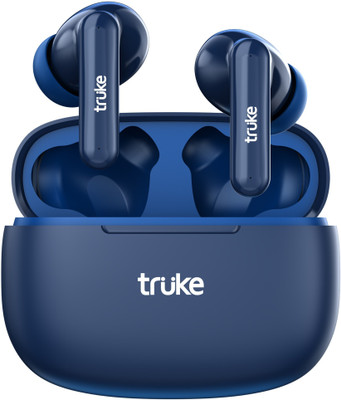 Truke Air Buds Lite With Quad Mic ENC, 10mm Driver, Ear Sensor, 48Hours Playtime Bluetooth Headset (Blue, True Wireless) For Rs. 699 @ 77 %