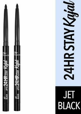 BLUE HEAVEN UPTO 24 HR JET BLACK STAY KAJAL (PACK OF 2)(Black, 70 g)