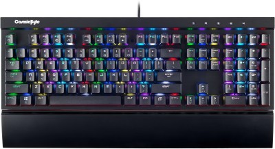 Cosmic Byte CB-GK-29 Black Eye PRO Wired Per Key RGB Mechanical with Software Outemu Blue Switches Wired USB Gaming Keyboard(Black)