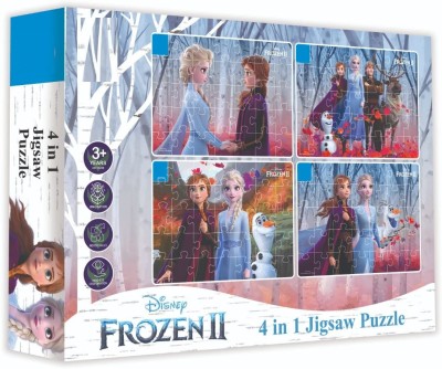 ARNIYAVALA 4 in 1 Disney Jigsaw Puzzle 140 Pieces for Kids. 4 Jigsaw Puzzles 35 Pieces Each (Frozen)(140 Pieces)