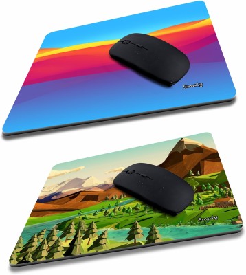 SMULY coloured desirt combo & colorful mountain Non-Slip I Am Capable of Amazing Things, Motivational Quotes Printed Mouse Pad for Gaming Computer, Laptop, PC Mouse Pad (Multicolor) Mousepad(Multicolor)