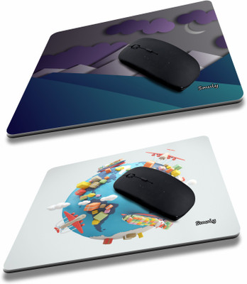 SMULY cloud graphic combo (7) Non-Slip I Am Capable of Amazing Things, Motivational Quotes Printed Mouse Pad for Gaming Computer, Laptop, PC Mouse Pad (Multicolor) Non Slip Base Mousepad(Blue & White)