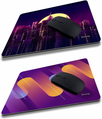 SMULY CITY MOON COMBO & CRISS CROSS PATTERN Non-Slip I Am Capable of Amazing Things, Motivational Quotes Printed Mouse Pad for Gaming Computer, Laptop, PC Mouse Pad (Multicolor) Non Slip Base Mousepad(Purple)