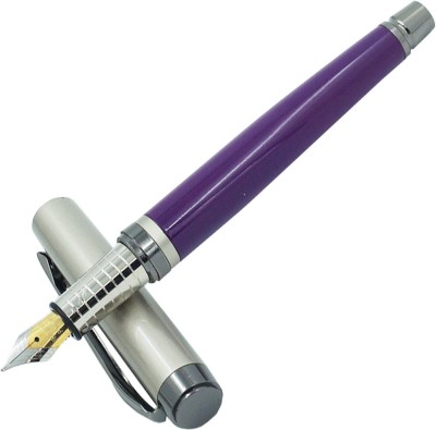 auteur Helios Purple Color Metal Body , Medium Nib , Stunning Luxury Pen With Attractive Gun Metal Trims , Gift Pack Fountain Pen