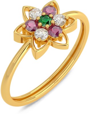 Joyalukkas 22kt Ruby, Emerald, Swarovski Yellow Gold ring
