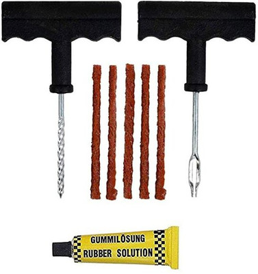 Shiv Tubeless Tyre Puncture Kit Emergency Flat Tire Puncher Repair Patch Tool Kit For Car And Bike Complete Kit. Tubeless Tyre Puncture Repair Kit