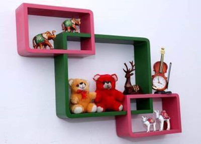 Alluringwood Wooden, MDF (Medium Density Fiber) Wall Shelf(Number of Shelves - 3)