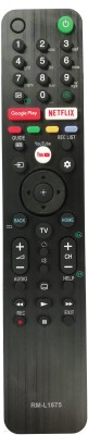 LipiWorld RM-L1675 LED LCD Smart TV Android TV Remote Control with Netflix Google Play Function Compatible for  Sony Bravia Remote Controller(Black)