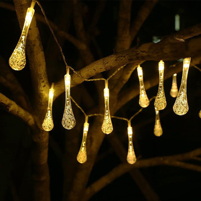 Party Propz 16 LEDs 3.05 m Yellow Steady Water Drop Rice Lights(Pack of 1)