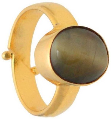 Chopra Gems Cat Eye Natural & Certified Ring Positive Effect Both for Men & Women Brass Cat's Eye Copper Plated Ring