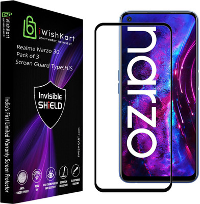 iWishKart Edge To Edge Screen Guard for Realme Narzo 30(Pack of 3)