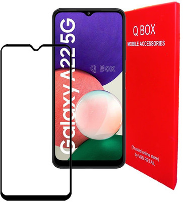 Q Box Edge To Edge Tempered Glass for Samsung Galaxy A22 5G(Pack of 1)