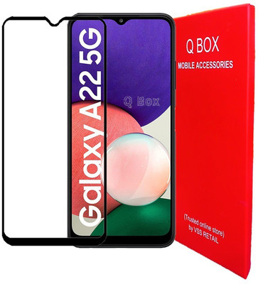 Q Box Edge To Edge Tempered Glass for Samsung Galaxy A22 5G(Pack of 1)