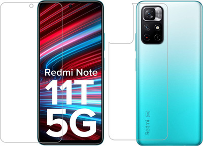 Ten To 11 Front and Back Tempered Glass for Redmi Note 11T 5G(Pack of 2)