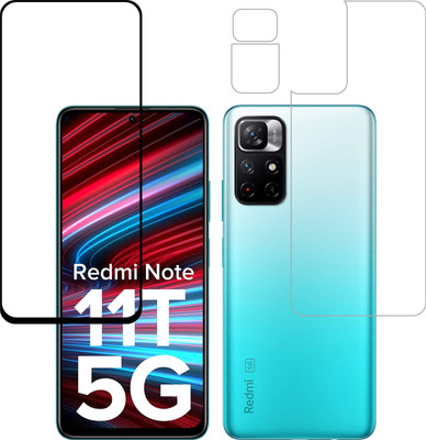 Vatsin Front and Back Tempered Glass for Redmi Note 11T 5G(Pack of 3)