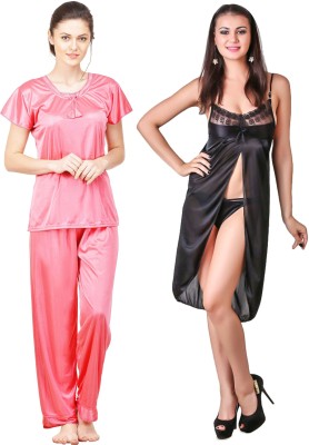 ROWENA Women Nighty Set(Multicolor)