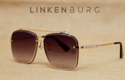 LINKENBURG Aviator Sunglasses(For Men, Brown)