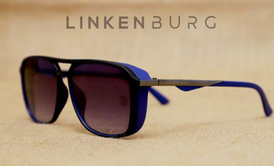 LINKENBURG Aviator Sunglasses(For Men, Black)