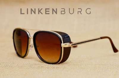 LINKENBURG Aviator Sunglasses(For Men, Brown)