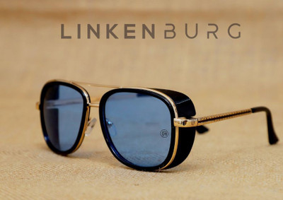 LINKENBURG Aviator Sunglasses(For Men, Blue)