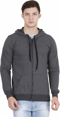 Fleximaa Solid Round Neck Casual Men Grey Sweater