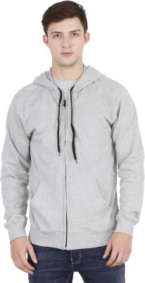 Fleximaa Solid Round Neck Casual Men Grey Sweater
