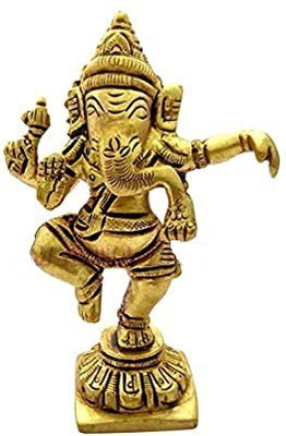 Om Pooja Shop Decorative Showpiece  -  8 cm(Brass, Gold, Yellow)