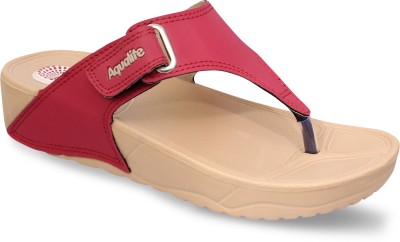 Aqualite Women Flats(Brown, Beige , 4)