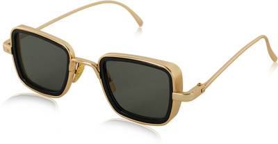 Alchiko Retro Square, Wayfarer Sunglasses(For Men & Women, Black)
