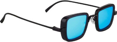 GANSTA Retro Square Sunglasses(For Men & Women, Blue, Black)