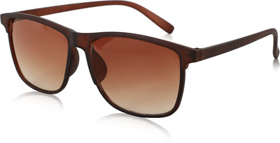 Alchiko Retro Square, Wayfarer Sunglasses(For Men & Women, Brown)
