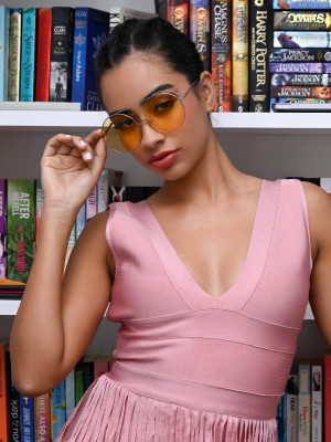 odette Round Sunglasses(For Women, Yellow)