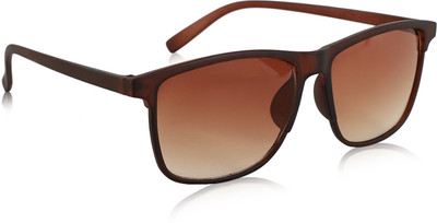 Yiweto Retro Square, Wayfarer Sunglasses(For Men & Women, Brown)