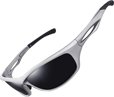 IZAAN MART Sports Sunglasses(For Men & Women, Black)