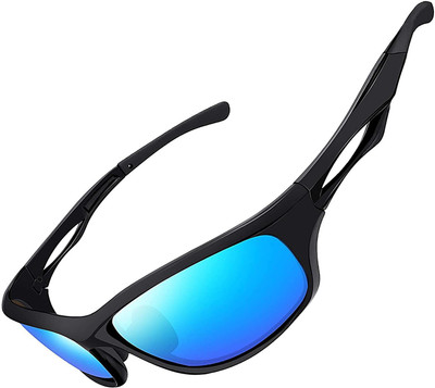 IZAAN MART Sports Sunglasses(For Men & Women, Blue)
