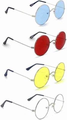 Sundry Round Sunglasses(For Boys & Girls, Blue, Yellow, Red)