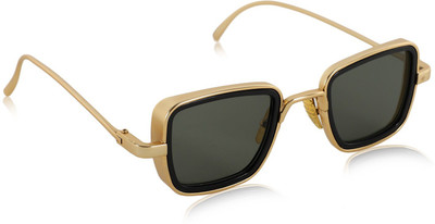Yiweto Rectangular Sunglasses(For Men & Women, Black)