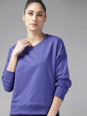 Roadster Full Sleeve Solid Women Sweatshirt