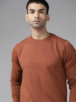 Roadster Full Sleeve Solid Men Sweatshirt