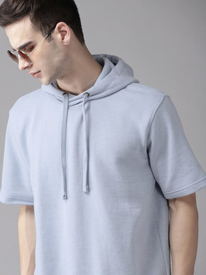 Roadster Short Sleeve Solid Men Sweatshirt