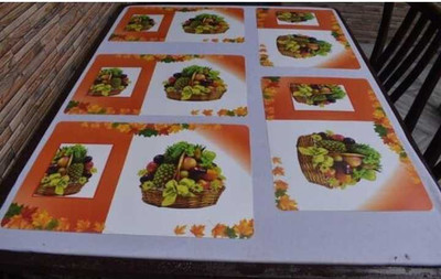 SANRAKSSHAN Rectangular Pack of 6 Table Placemat(Multicolor, Yellow, PVC)