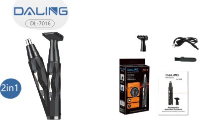 DALING DL-7016 Multi-functional Nose Hair Trimmer Three-in-One Electric Eyebrow Trimmer Rechargeable Men Electric Sideburns Eyebrow Trimmer Trimmer 40 min Runtime 1 Length Settings(Black) DALING DL-7016 Multi-functional Nose Hair Trimmer Three-in-One Electric Eyebrow Trimmer Rechargeable Men Electric Sideburns Eyebrow Trimmer Trimmer 40 min Runtime 1 Length Settings(Black)