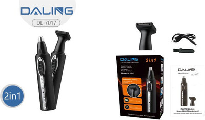 DALING DL-7018 Multi-functional Nose Hair Trimmer Three-in-One Electric Eyebrow Trimmer Rechargeable Men Electric Sideburns Eyebrow Trimmer Trimmer 40 min Runtime 1 Length Settings(Silver, Black) DALING DL-7018 Multi-functional Nose Hair Trimmer Three-in-One Electric Eyebrow Trimmer Rechargeable Men Electric Sideburns Eyebrow Trimmer Trimmer 40 min Runtime 1 Length Settings(Silver, Black)